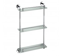 Полка Bemeta Omega 104202132 стеклянная тройная, хром