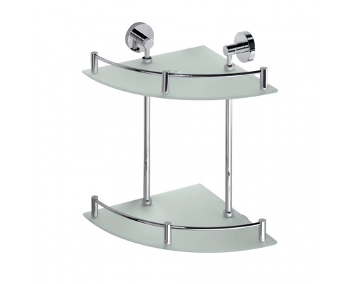 Полка Bemeta Omega 104202142 двойная угловая, хром