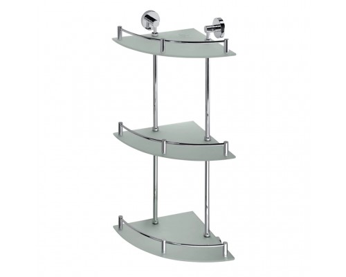 Полка Bemeta Omega 104202152 тройная угловая, хром