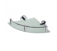 Полка Bemeta Omega 104202162 стеклянная угловая, хром