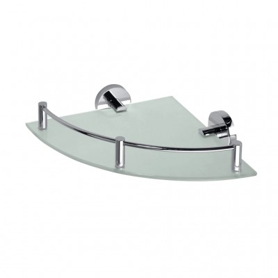 Полка Bemeta Omega 104202162 стеклянная угловая, хром