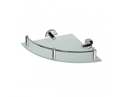 Полка Bemeta Omega 104202162 стеклянная угловая, хром