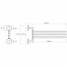 Полотенцедержатель Bemeta Omega 104204112 тройной поворотный, хром