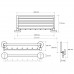 Полка для полотенец Bemeta Omega 104205162 с крючками, хром