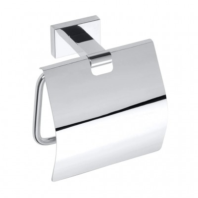 Бумагодержатель Bemeta Plaza 118112012 с крышкой, хром