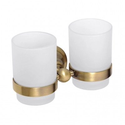 Стакан для щеток Bemeta Retro 144110027 двойной, бронза