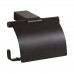 Бумагодержатель Bemeta Nero 135012010 с крышкой, черный/матовый