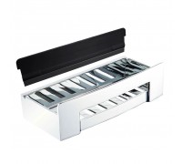 Мыльница Bemeta Cytro 102208292 со скребком для душевой кабины, хром/черный