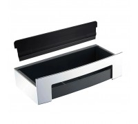 Мыльница Bemeta Cytro 102208302 со скребком для душевой кабины, хром/черный