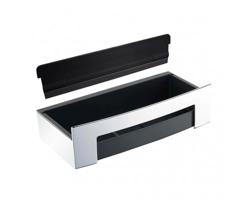 Мыльница Bemeta Cytro 102208302 со скребком для душевой кабины, хром/черный