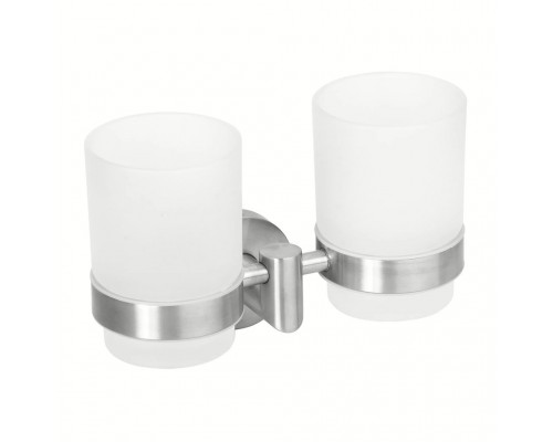 Стакан для щеток Bemeta Neo 104210025 двойной, сталь шлифованная