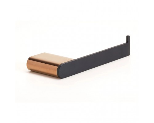 Бумагодержатель Bemeta Galla 108112030 пpaвый, черный матовый/розовое золото глянцевое