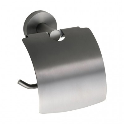 Бумагодержатель Bemeta Graphit 156112012 с крышкой, антрацит/матовый