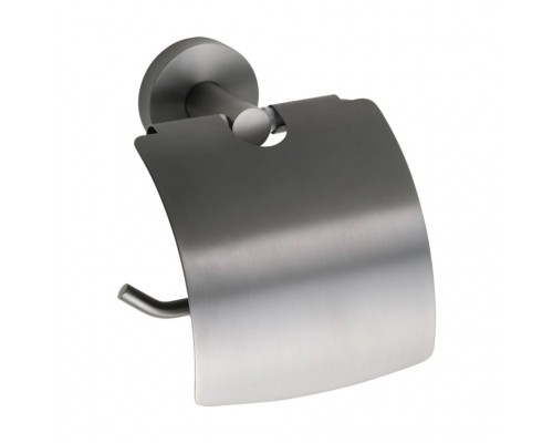 Бумагодержатель Bemeta Graphit 156112012 с крышкой, антрацит/матовый