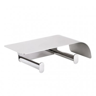 Бумагодержатель Bemeta Organic 157112161 двойной с полкой, хром