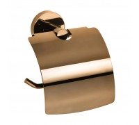 Бумагодержатель Bemeta Coral 158112012 с крышкой, медное золото глянец