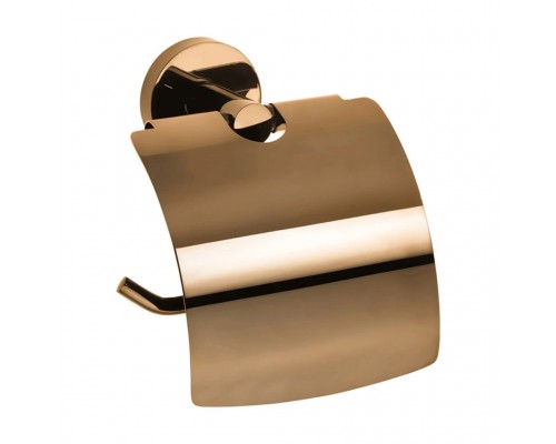 Бумагодержатель Bemeta Coral 158112012 с крышкой, медное золото глянец