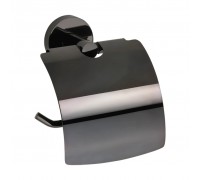 Бумагодержатель Bemeta Hematit 159112012 с крышкой, антрацит глянец