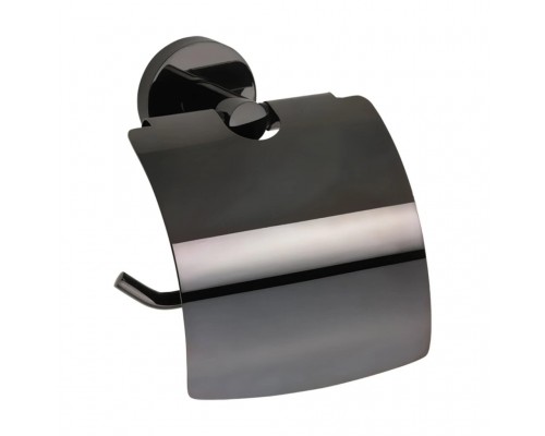 Бумагодержатель Bemeta Hematit 159112012 с крышкой, антрацит глянец