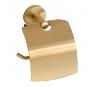 Бумагодержатель Bemeta Sablo 160112010 с крышкой, золото/матовое