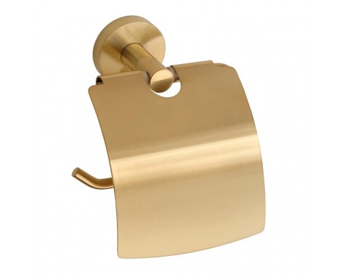 Бумагодержатель Bemeta Sablo 160112010 с крышкой, золото/матовое