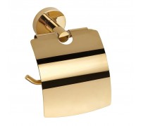 Бумагодержатель Bemeta Brilo 161112010 с крышкой, золото глянцевое