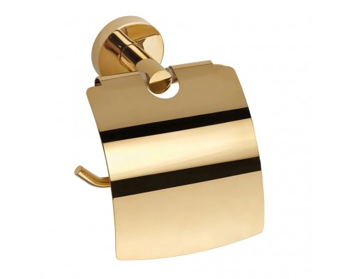 Бумагодержатель Bemeta Brilo 161112010 с крышкой, золото глянцевое
