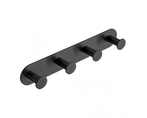 Планка с 4-мя крючками Bemeta Easy 163106390 черный/матовый