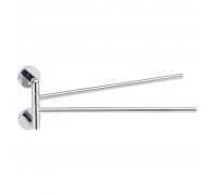 Полотенцедержатель Bemeta Obla 165204102 двойной поворотный, хром