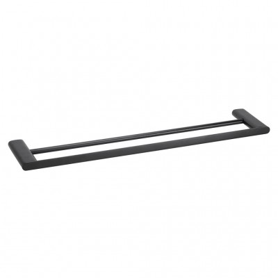 Полотенцедержатель Bemeta Organic Black 167104050 двойной, черный/матовый