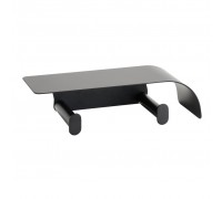 Бумагодержатель Bemeta Organic Black 167112160 двойной с полкой, черный/матовый