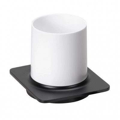 Стакан для щеток Bemeta Organic Black 167111010 черный/матовый