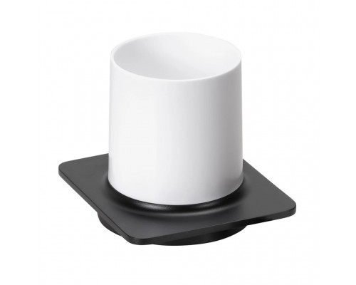 Стакан для щеток Bemeta Organic Black 167111010 черный/матовый