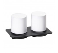 Дозатор для жидкого мыла Bemeta Organic Black 167109270 двойной, настенный, черный/матовый