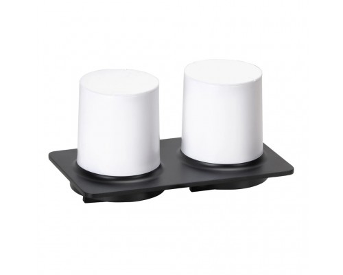 Дозатор для жидкого мыла Bemeta Organic Black 167109270 двойной, настенный, черный/матовый