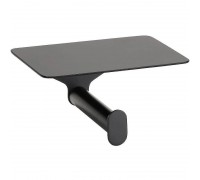 Бумагодержатель Bemeta Organic Black 167112150 с полкой, черный/матовый