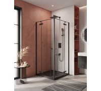 Душевой уголок Cezares Liner 900x900x1950 LINER-A-2-90-C-NERO профиль черный/матовый, стекло прозрачное