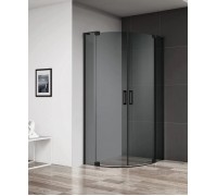 Душевой уголок Cezares Slider 900-1000x900-1000x1950 SLIDER-R-2-90/100-GRIGIO-NERO профиль черный/матовый, стекло серое