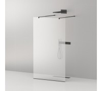 Душевая перегородка Cezares Liberta 1300х1950 LIBERTA-L-2-130-C-NERO профиль черный/матовый, стекло прозрачное