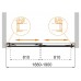 Шторка для ванны Cezares Tandem-Soft 1900х1450 TANDEM-SOFT-VF-2-190/145-C-Cr-IV профиль хром, стекло прозрачное