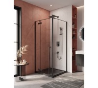 Душевой уголок Cezares Liner 900x900x1950 LINER-A-1-90-C-NERO-L профиль черный/матовый, стекло прозрачное
