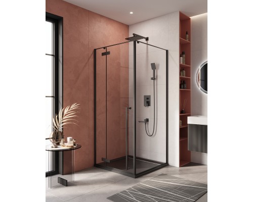 Душевой уголок Cezares Liner 900x900x1950 LINER-A-1-90-C-NERO-L профиль черный/матовый, стекло прозрачное