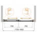 Шторка для ванны Cezares Tandem-Soft 1800х1450 TANDEM-SOFT-VF-2-180/145-C-GM-IV профиль оружейная сталь, стекло прозрачное
