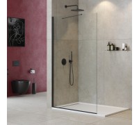 Душевая перегородка Cezares Liberta 1400х1950 LIBERTA-L-1-TB-140-C-NERO профиль черный/матовый, стекло прозрачное