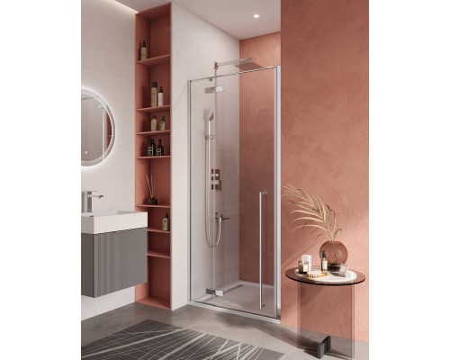 Душевая дверь Cezares Liner 900x1950 LINER-B-12-90-C-Cr-L профиль хром, стекло прозрачное