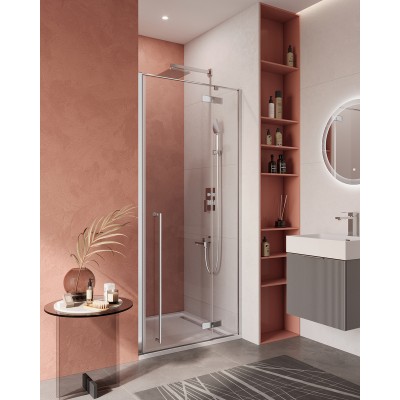 Душевая дверь Cezares Liner 1000x1950 LINER-B-12-100-C-Cr-R профиль хром, стекло прозрачное