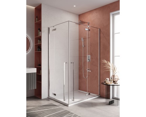 Душевой уголок Cezares Liner 900x1200x1950 LINER-AH-2-120/90-C-Cr-R профиль хром, стекло прозрачное