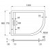Душевой поддон из искусственного мрамора Cezares 120х90 левый TRAY-AS-RH-120/90-550-30-W-L