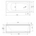 Акриловая ванна Cezares Eco 150х70 ECO-150-70-41-W37