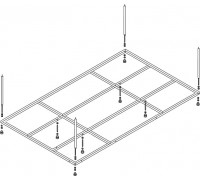 Металлический каркас для ванны Cezares 190x145 PLANE_DUO-MF